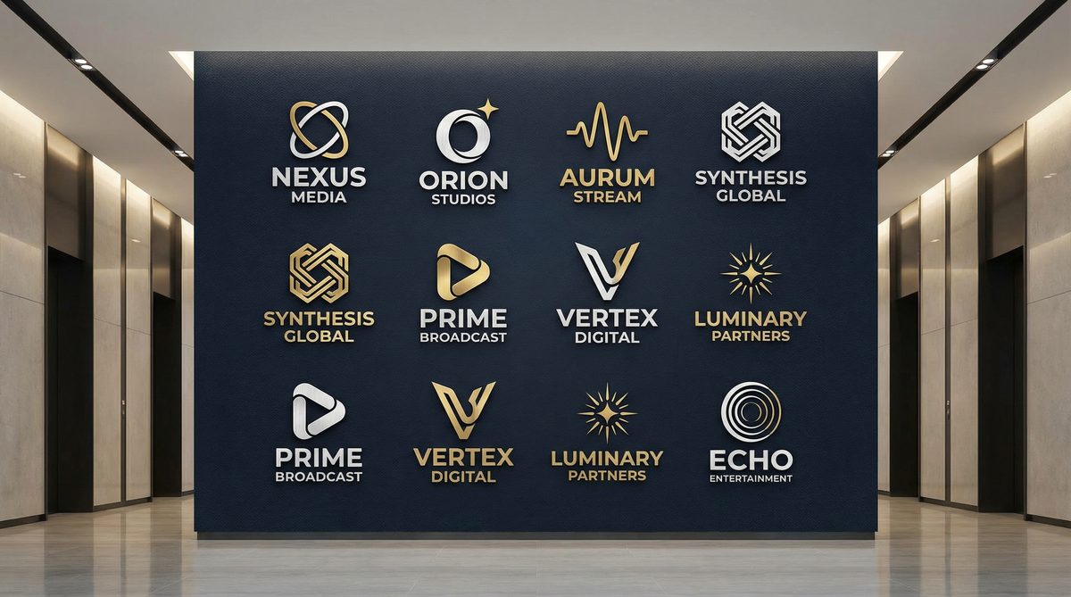 小马拉大车合作影视品牌Logo墙